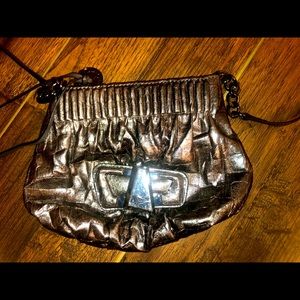 b. makowsky metallic purse, small.